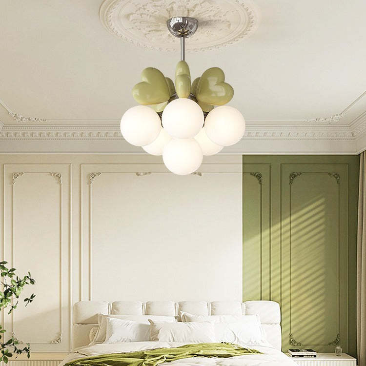 Nordic Cream Heart Resin Chandelier