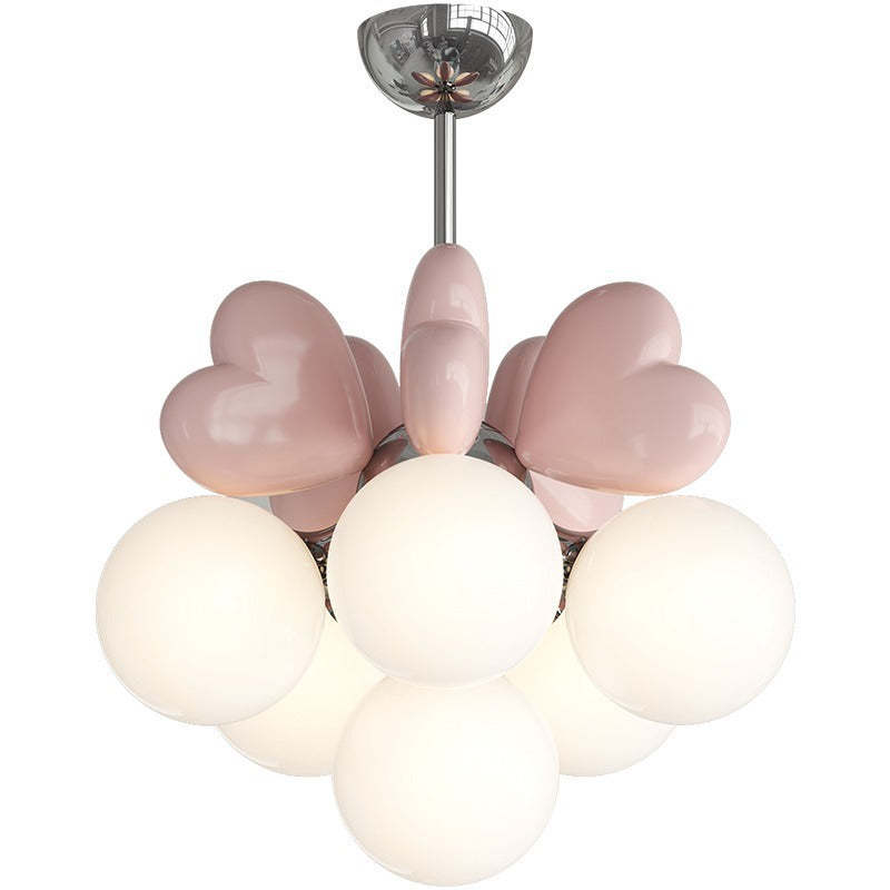 Nordic Cream Heart Resin Chandelier