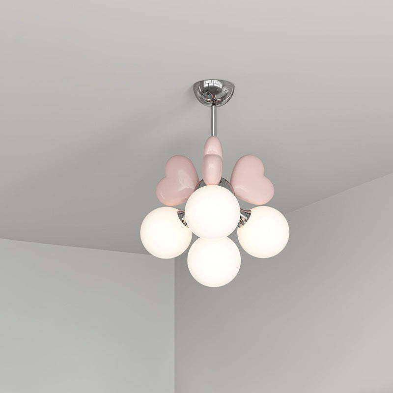 Nordic Cream Heart Resin Chandelier