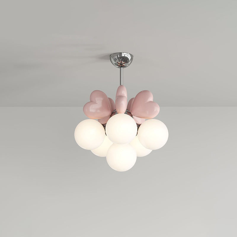 Nordic Cream Heart Resin Chandelier