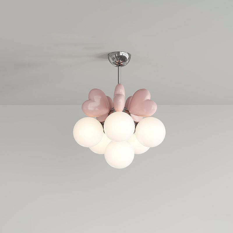 Nordic Cream Heart Resin Chandelier