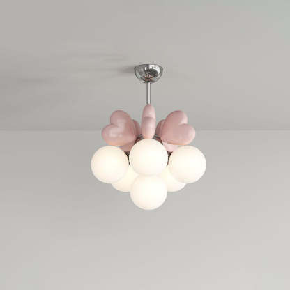Nordic Cream Heart Resin Chandelier