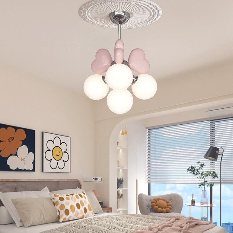 Nordic Cream Heart Resin Chandelier