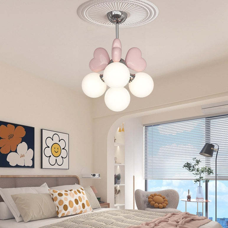 Nordic Cream Heart Resin Chandelier