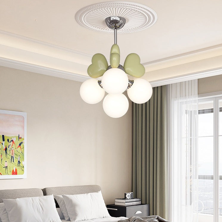 Nordic Cream Heart Resin Chandelier