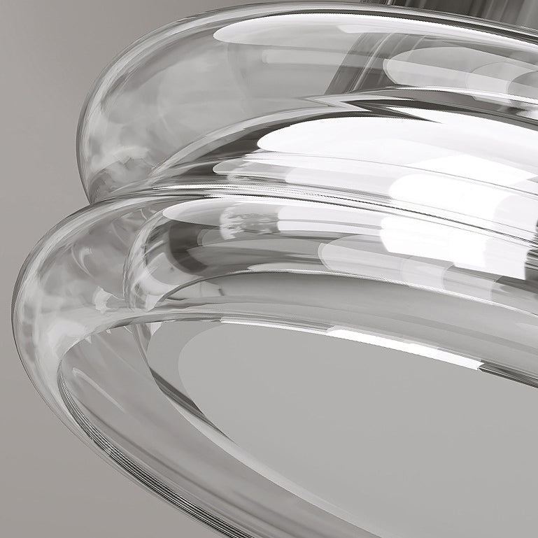 Modern Art Deco Acrylic Glass Round Ceiling Light