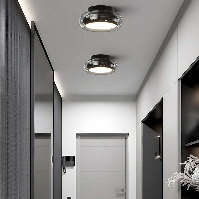 Modern Art Deco Acrylic Glass Round Ceiling Light