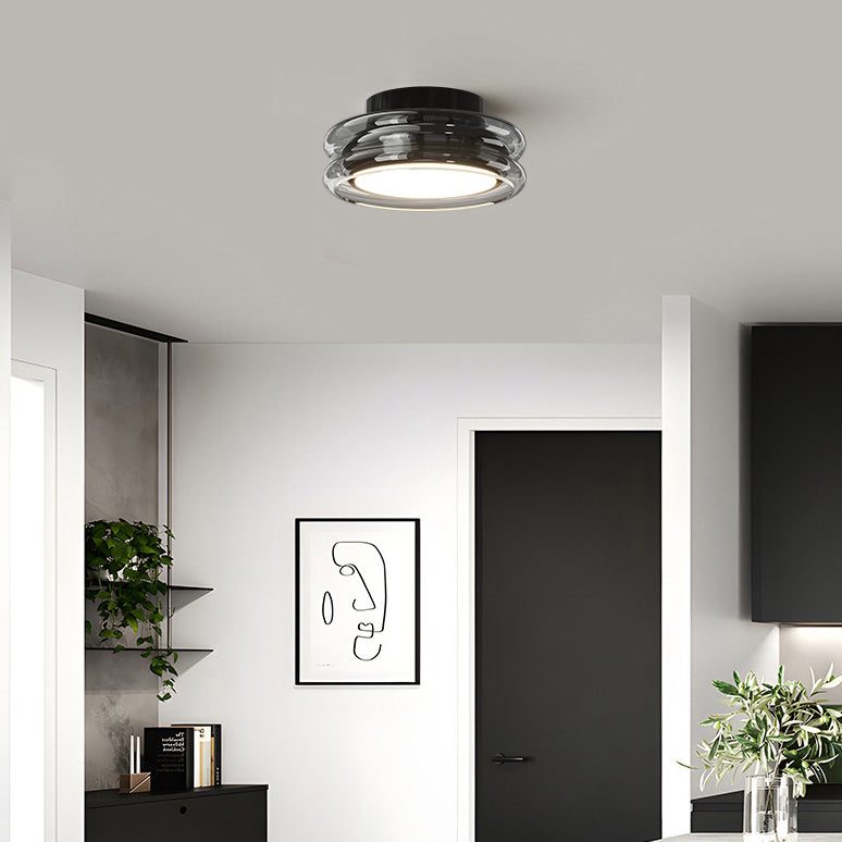 Modern Art Deco Acrylic Glass Round Ceiling Light