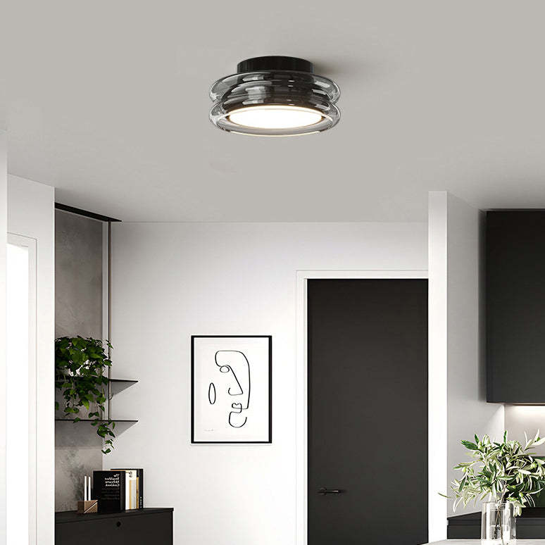 Modern Art Deco Acrylic Glass Round Ceiling Light