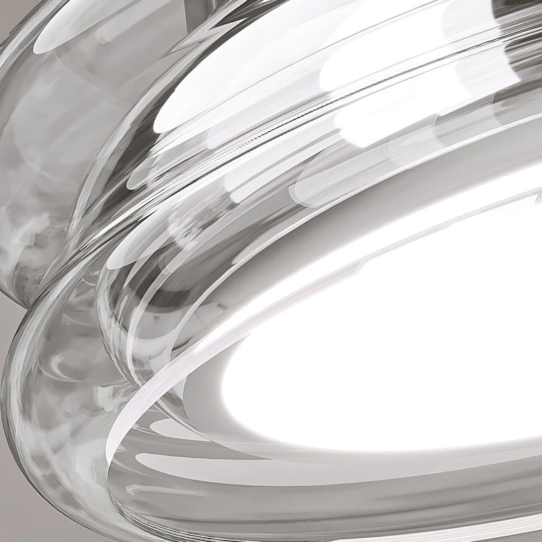 Modern Art Deco Acrylic Glass Round Ceiling Light