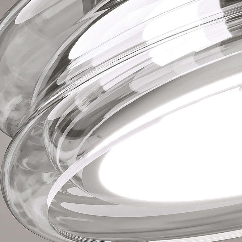 Modern Art Deco Acrylic Glass Round Ceiling Light