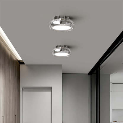 Modern Art Deco Acrylic Glass Round Ceiling Light