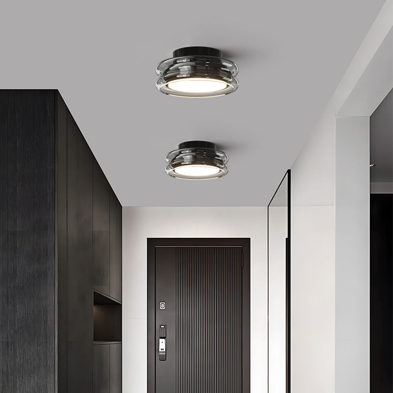 Modern Art Deco Acrylic Glass Round Ceiling Light