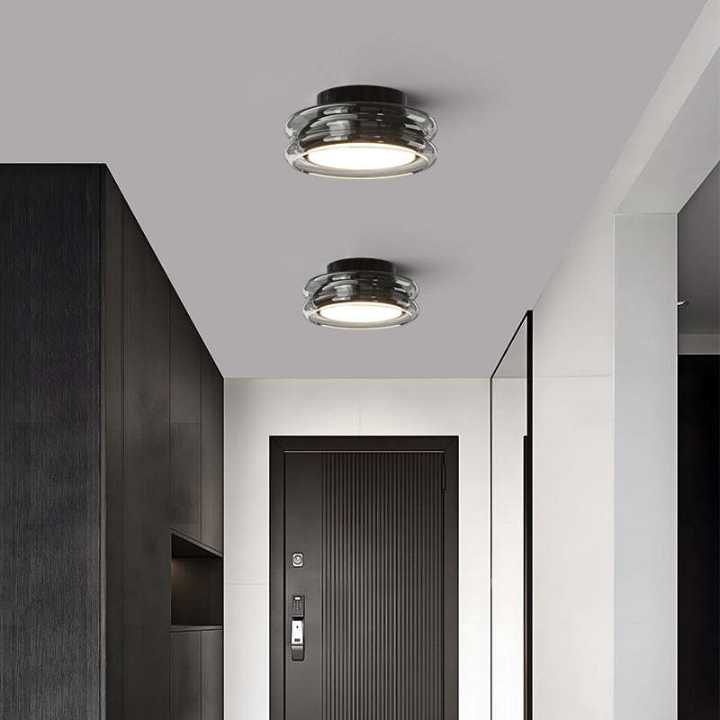 Modern Art Deco Acrylic Glass Round Ceiling Light