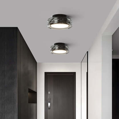 Modern Art Deco Acrylic Glass Round Ceiling Light
