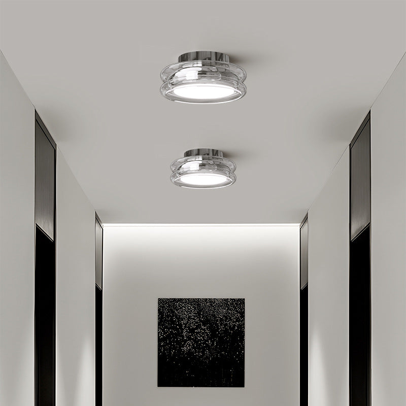 Modern Art Deco Acrylic Glass Round Ceiling Light