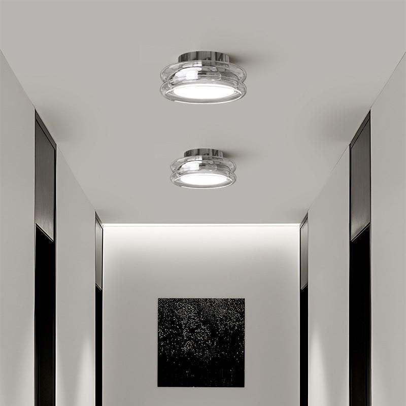 Modern Art Deco Acrylic Glass Round Ceiling Light