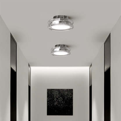 Modern Art Deco Acrylic Glass Round Ceiling Light