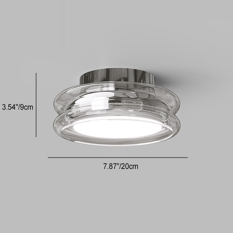 Modern Art Deco Acrylic Glass Round Ceiling Light
