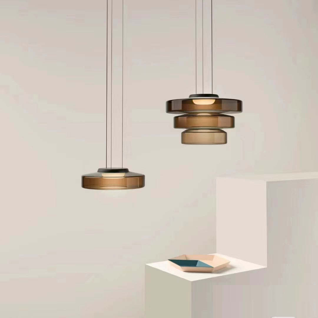 Nordic Transparent Iron Glass LED Pendant