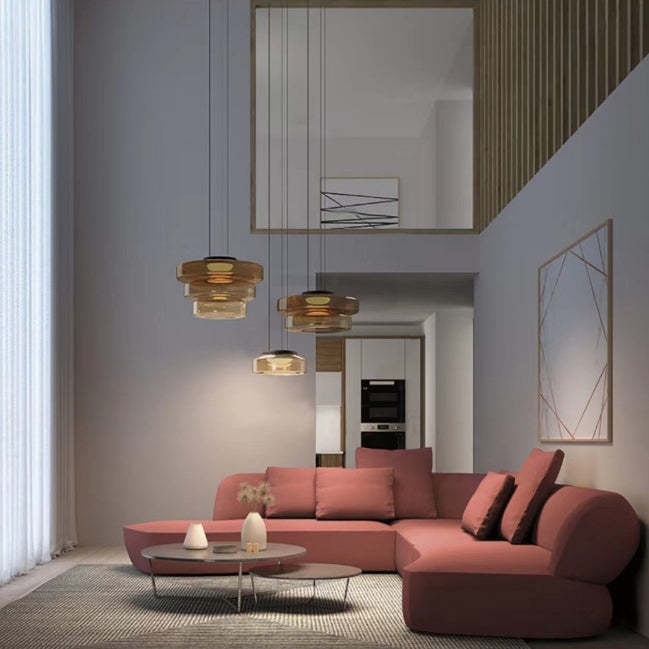 Nordic Transparent Iron Glass LED Pendant