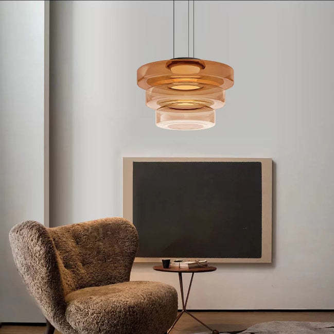Nordic Transparent Iron Glass LED Pendant