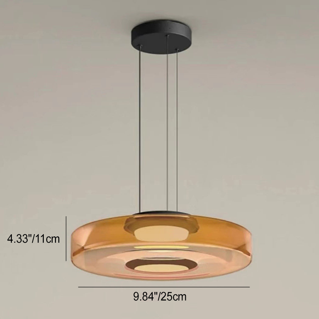 Nordic Transparent Iron Glass LED Pendant