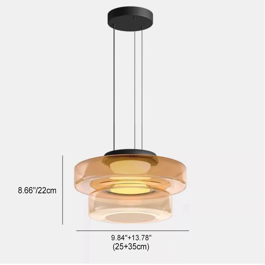 Nordic Transparent Iron Glass LED Pendant
