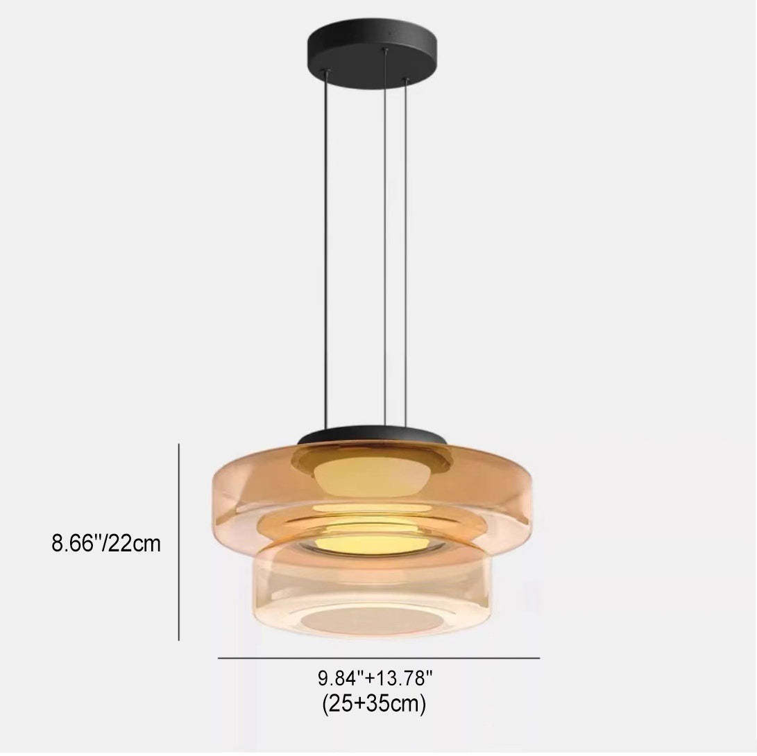Nordic Transparent Iron Glass LED Pendant