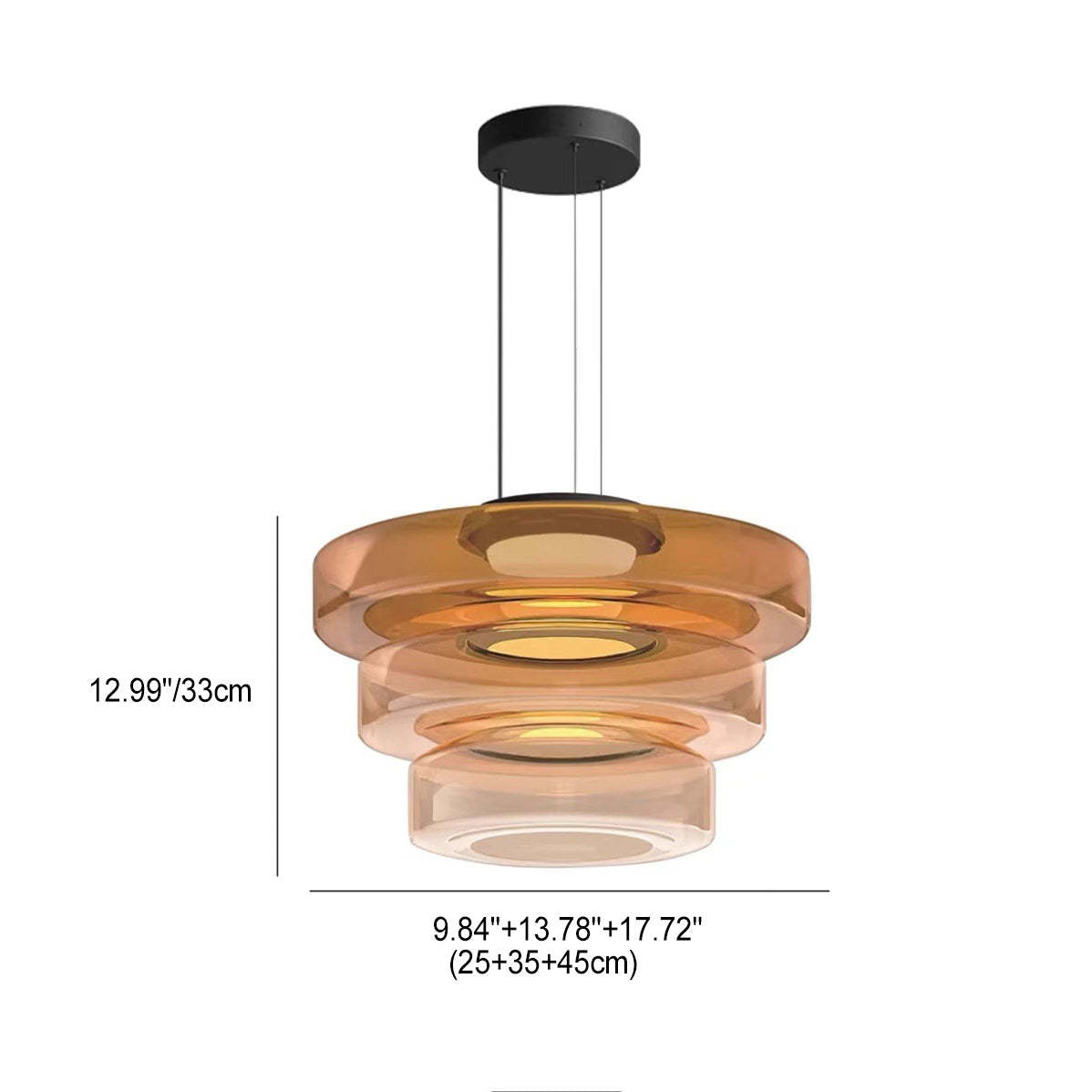 Nordic Transparent Iron Glass LED Pendant
