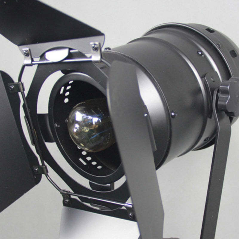 Contemporary Camera Iron Wood Floor Lamp