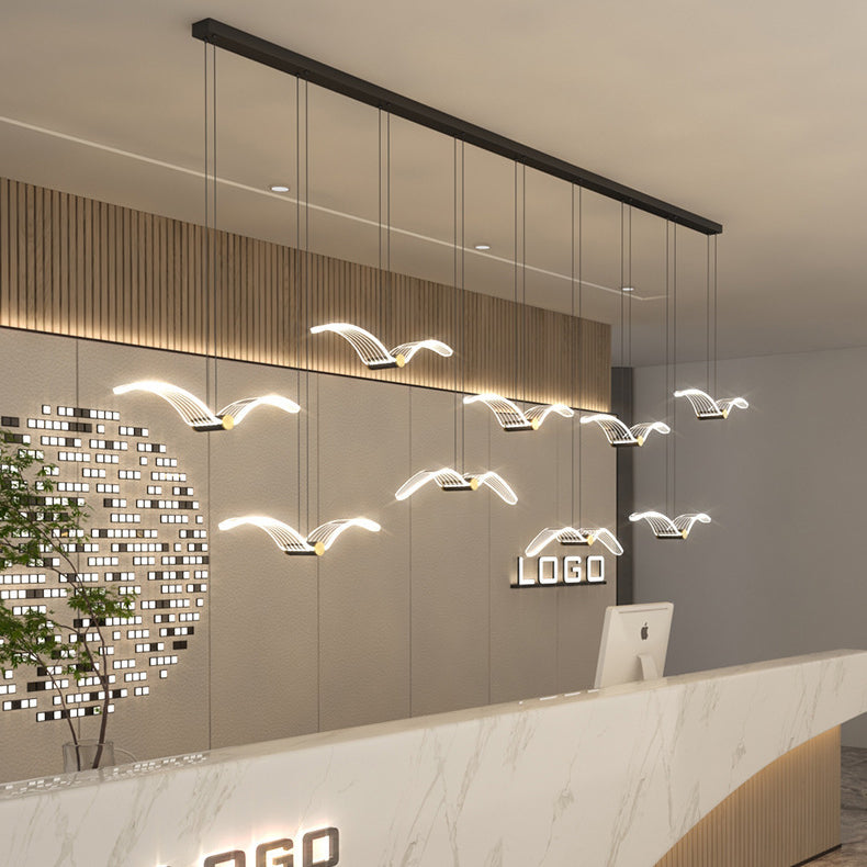 Seagull acrylic pendant lighting for kitchen — Warm White (3000K) / 1-Light / 220V-240V (UK/AU)
