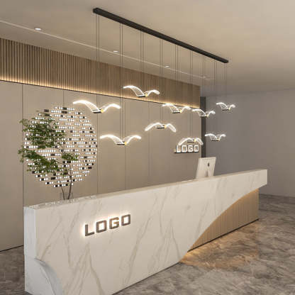 Contemporary Seagull Iron Acrylic LED Pendant