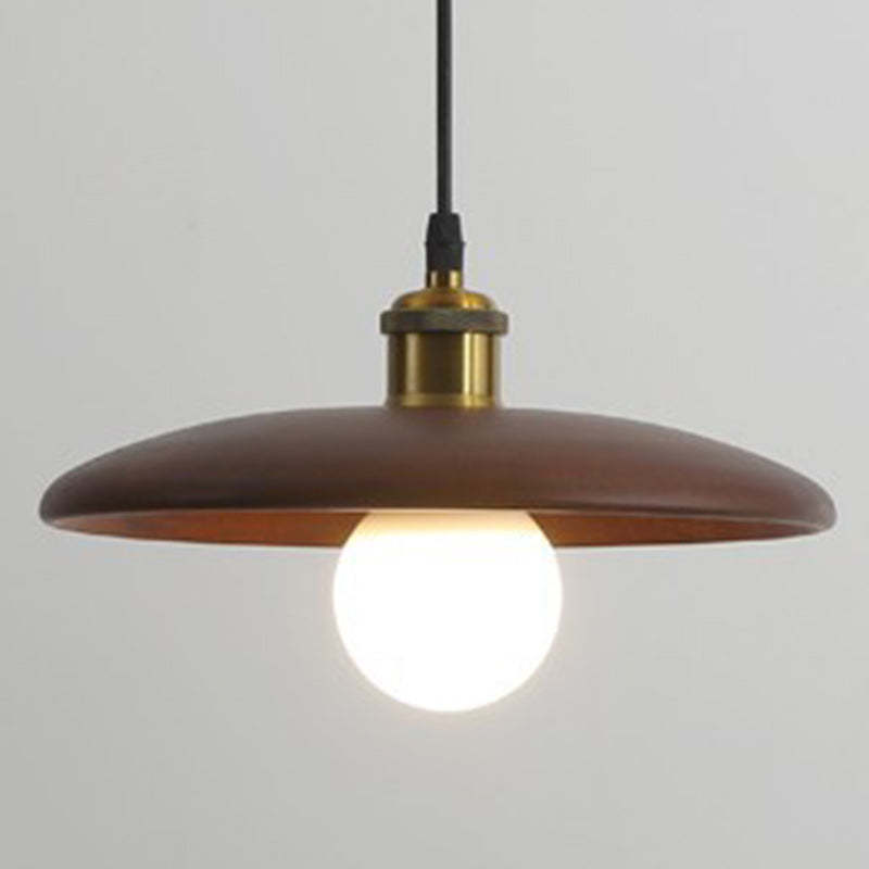 Chinese Umbrella Aluminum Solid Wood Pendant Light