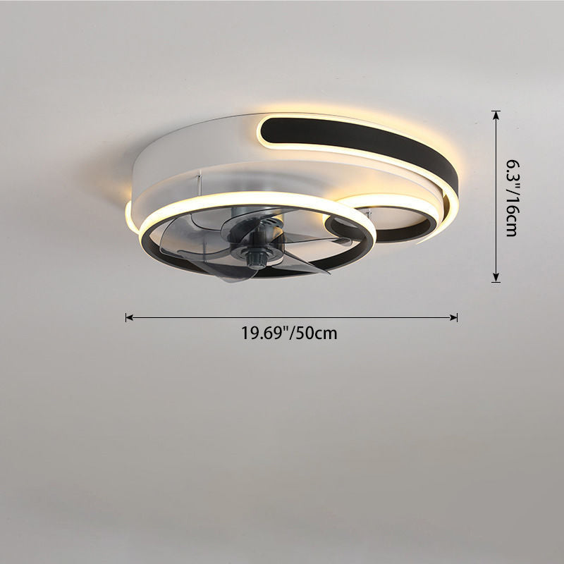 Nordic Five Blades Aluminum Flush Mount