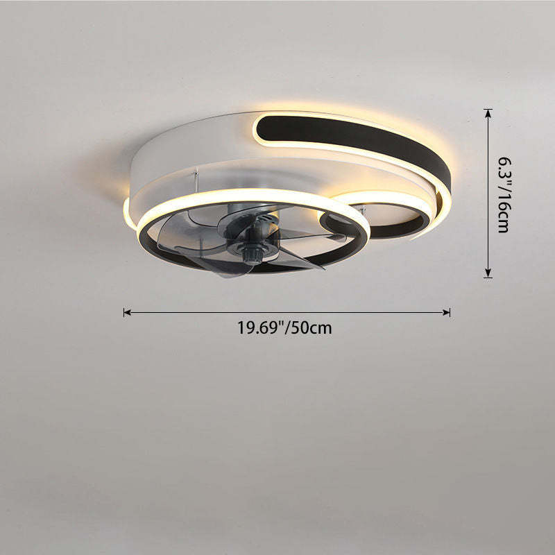 Nordic Five Blades Aluminum Flush Mount
