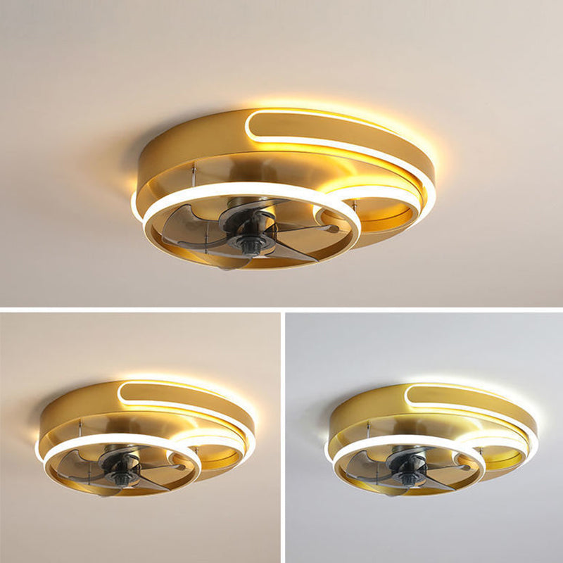Nordic Five Blades Aluminum Flush Mount