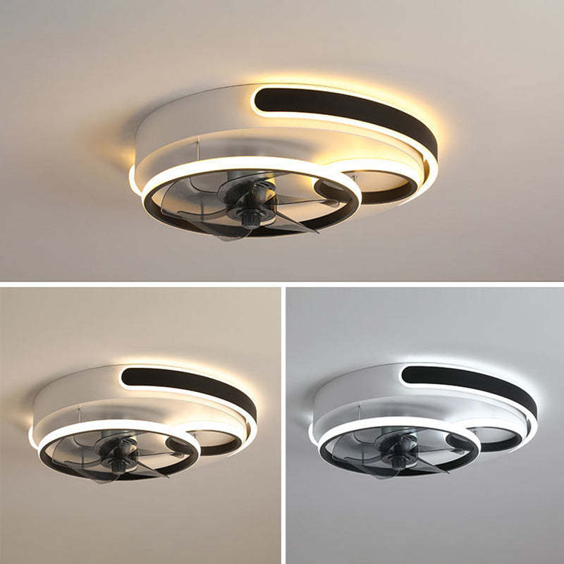 Nordic Five Blades Aluminum Flush Mount