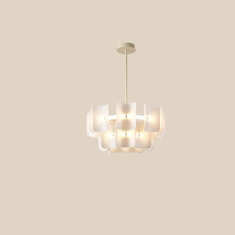 Japanese Dome Aluminum Acrylic LED Chandelier