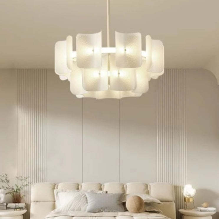 Japanese Dome Aluminum Acrylic LED Chandelier