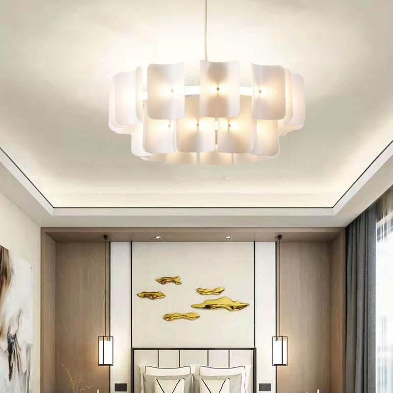 Japanese Dome Aluminum Acrylic LED Chandelier