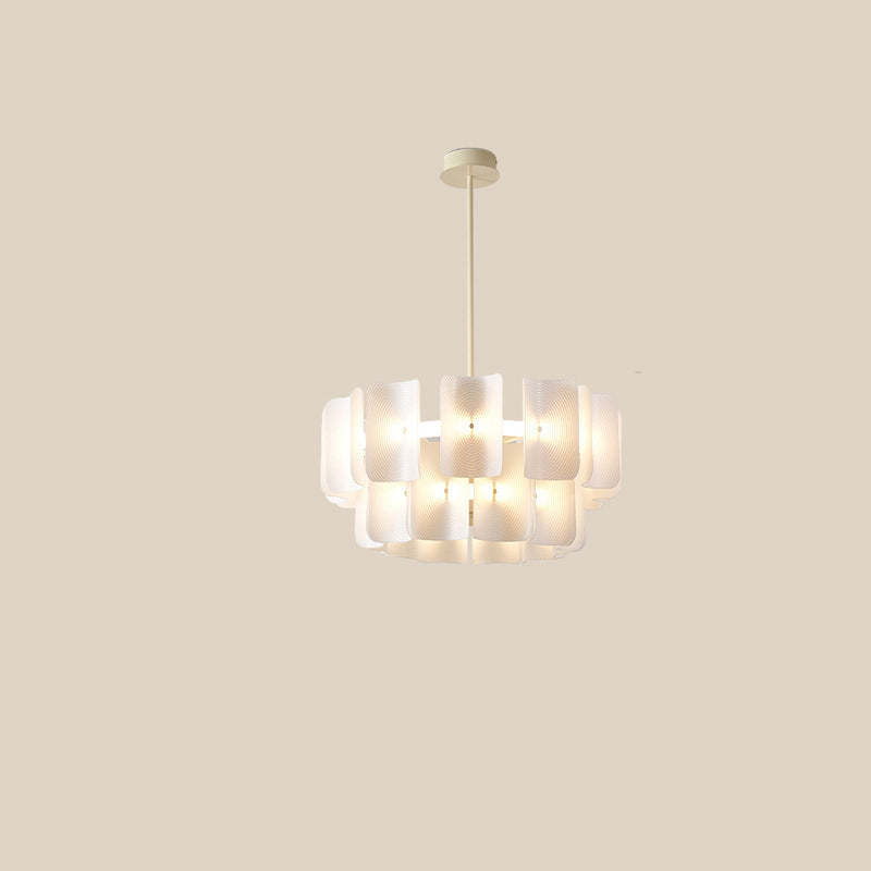 Japanese Dome Aluminum Acrylic LED Chandelier
