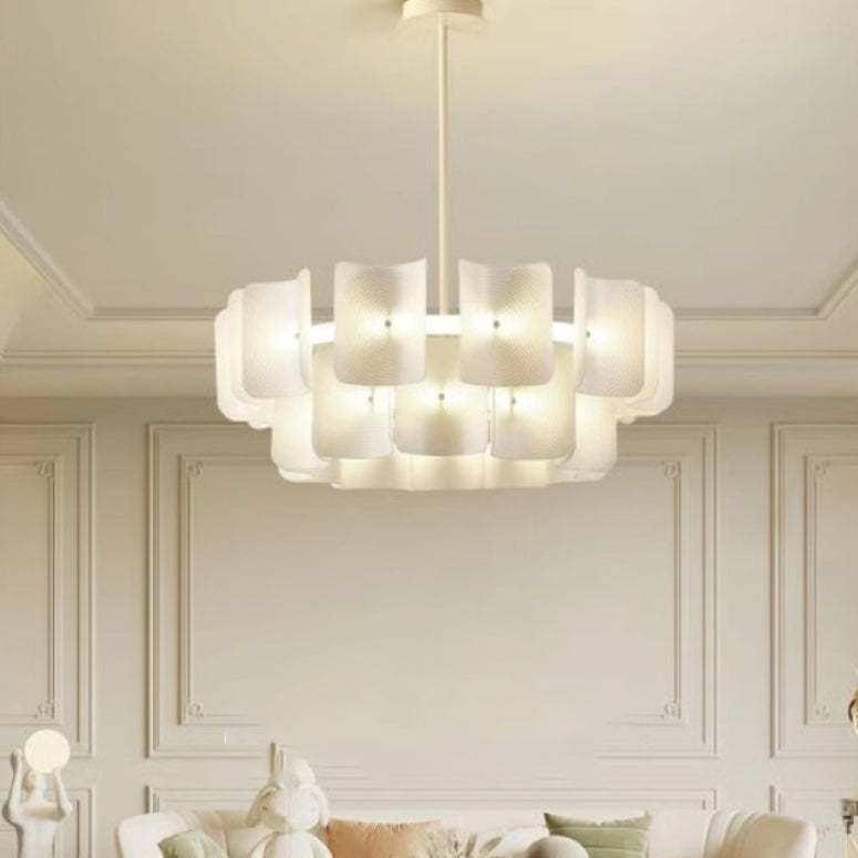 Japanese Dome Aluminum Acrylic LED Chandelier