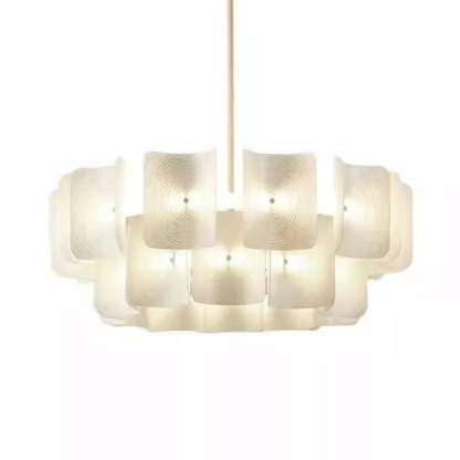 Japanese Dome Aluminum Acrylic LED Chandelier