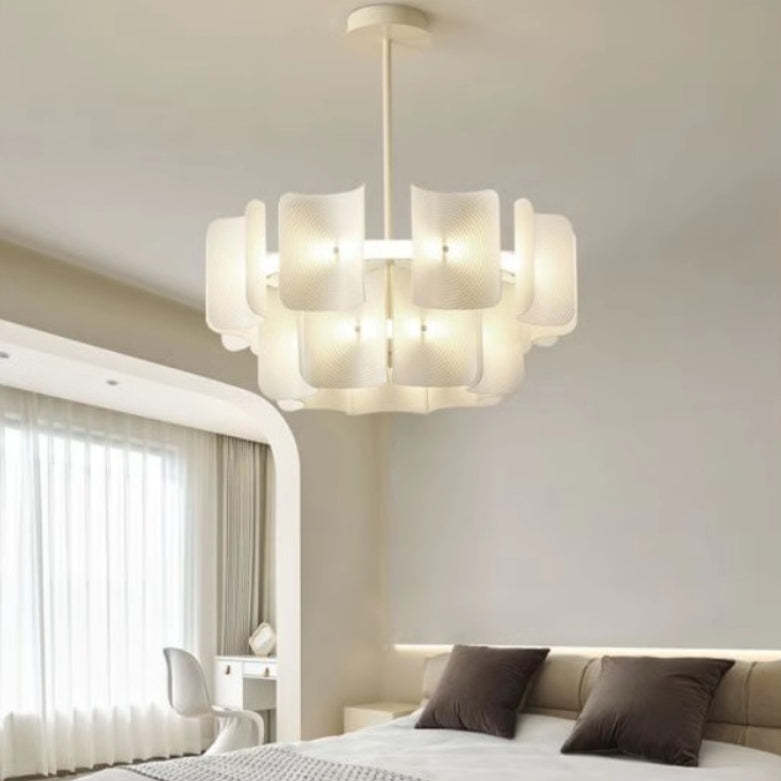 Japanese Dome Aluminum Acrylic LED Chandelier