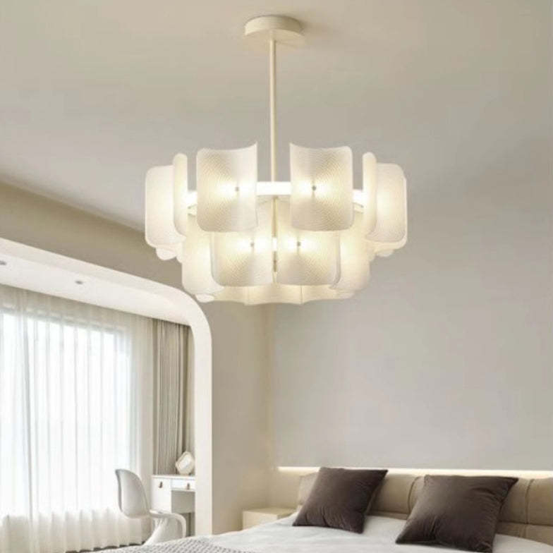 Japanese Dome Aluminum Acrylic LED Chandelier