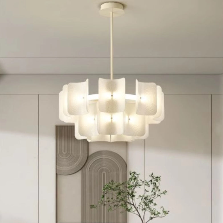 Japanese Dome Aluminum Acrylic LED Chandelier