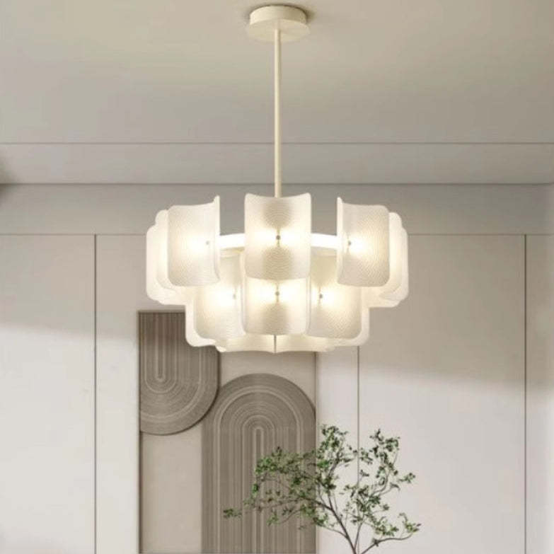 Japanese Dome Aluminum Acrylic LED Chandelier