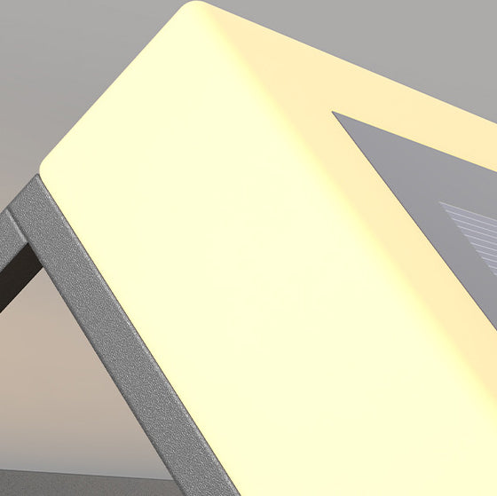 Industrial Solar Stainless Square LED Outdoor Post Light — Warm Light(3000K) / Hardwired - 220V-240V For UK/AU