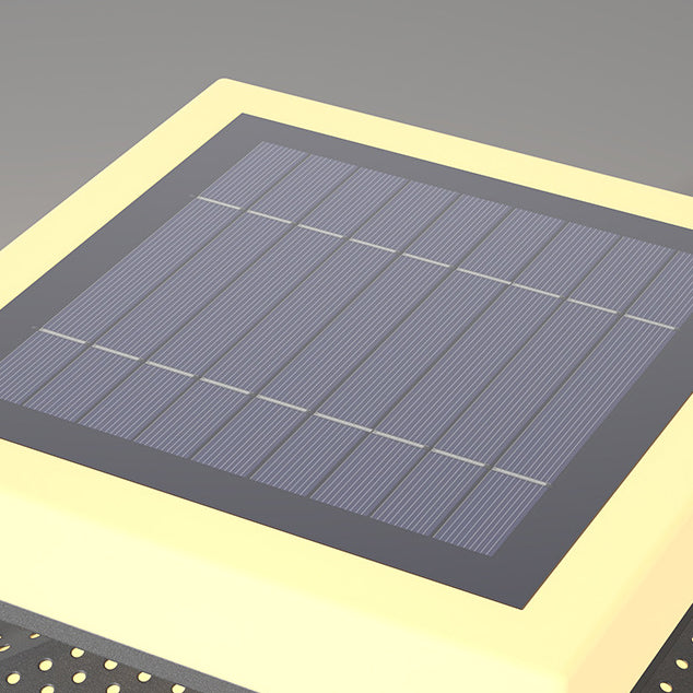 Industrial Solar Stainless Square LED Outdoor Post Light — Warm Light(3000K) / Hardwired - 110V-120V For US/CA